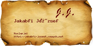 Jakabfi József névjegykártya