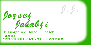 jozsef jakabfi business card
