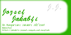 jozsef jakabfi business card